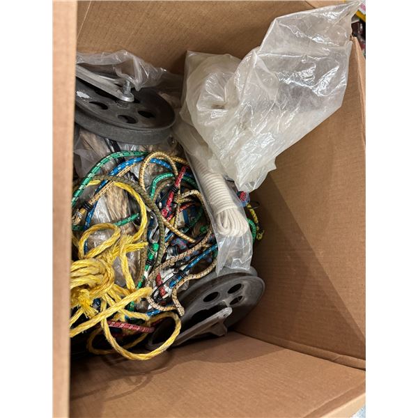 Rope, bungee, and other items