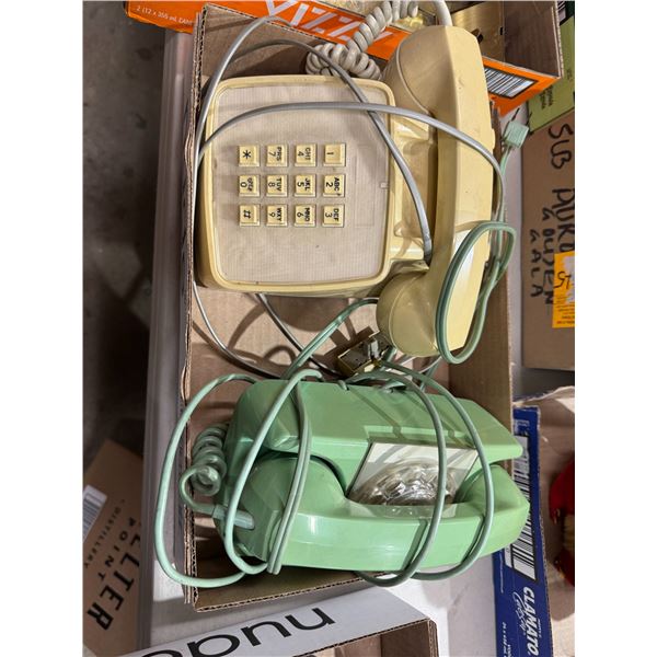 Rotary and push button phone