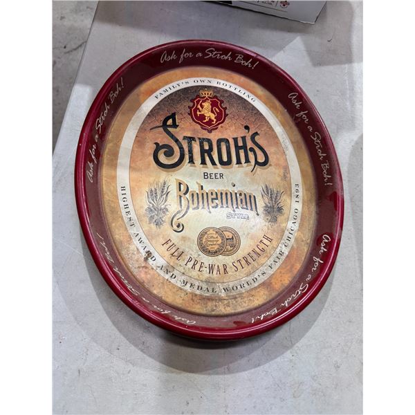 Vintage STROH' S beer tray