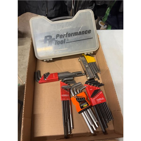 Allan keys and drill bit