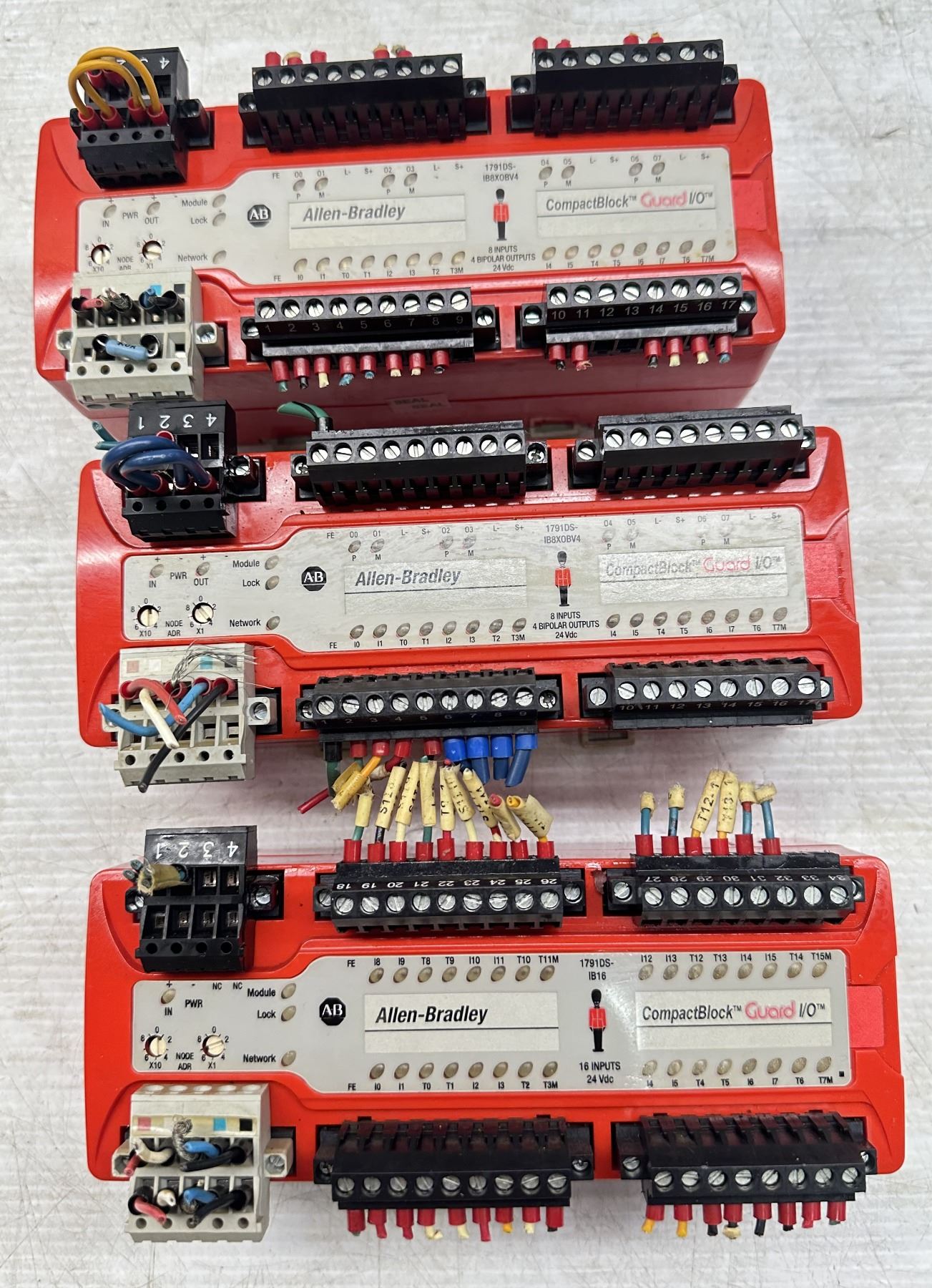 Lot of (3) Allen Bradley Device Net Block Safety I/O
