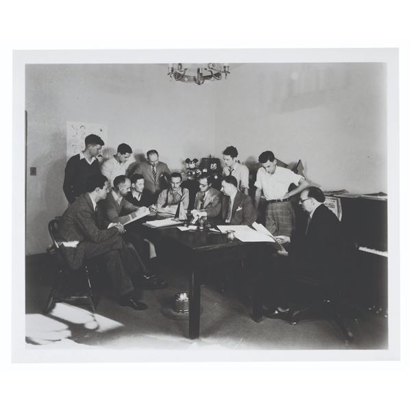 A Photo of Walt Disney and His Staff.