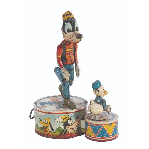 A Marx Donald Duck Duet Wind-Up Toy.