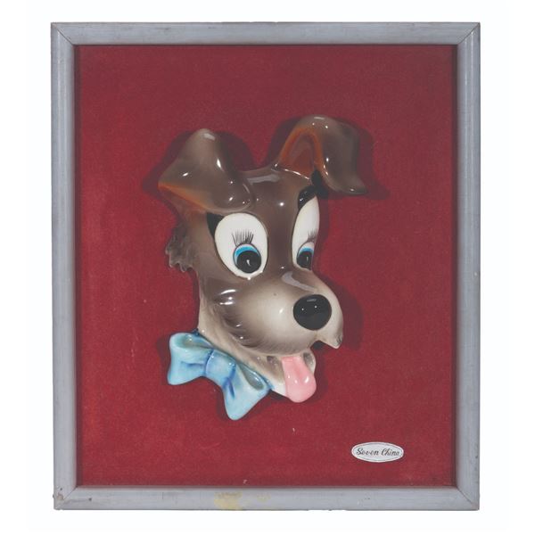 A Tramp 3D Ceramic Wall Decoration.