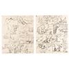 Image 2 : Preliminary Story Drawings for a "Walt Disney's Scamp" Comic.