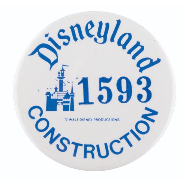 A Disneyland Construction ID Button.