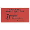 Image 1 : A 1950s Disneyland Car Pass.