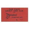 Image 1 : A Very Early Disneyland Car Pass.