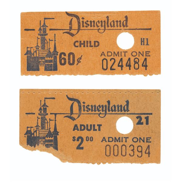A Pair of Disneyland Admission Tickets.