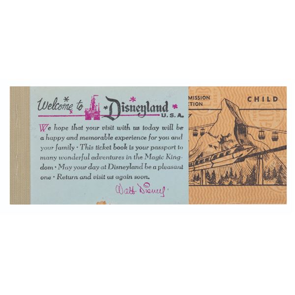 A 1963 Child 5 Attraction Ticket Book.