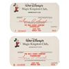 Image 1 : A Pair of Magic Kingdom Club Membership Cards.