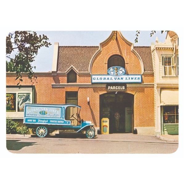 A Disneyland Global Van Lines Postcard.