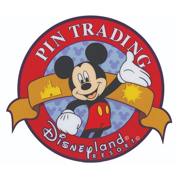 A Disneyland Resort Pin Trading Sign.