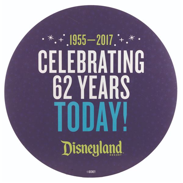 A Celebrating 62 Years Today Sign.