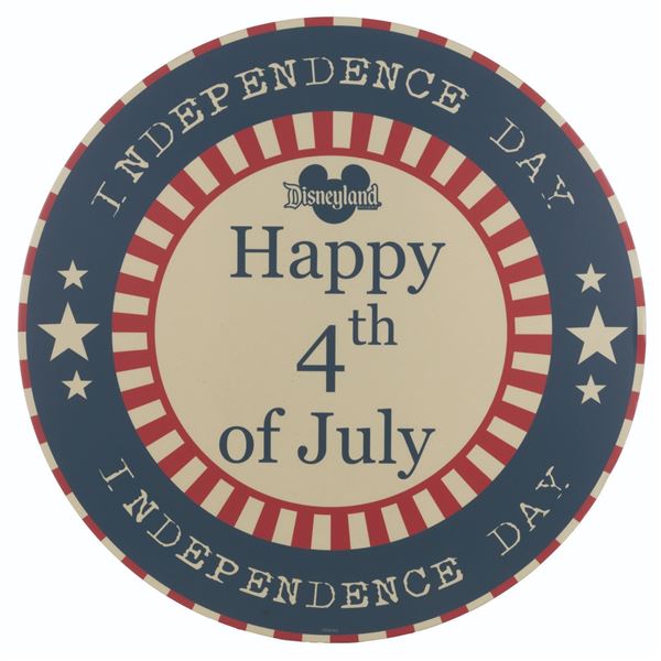 A Disneyland 4th of July Sign.