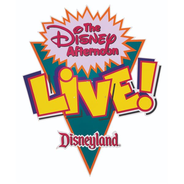 A Large Disney Afternoon Live! Sign.