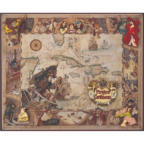 A Pirates of the Caribbean Framed Pin Set.