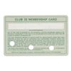 Image 2 : A Club 33 Unused Membership Card.