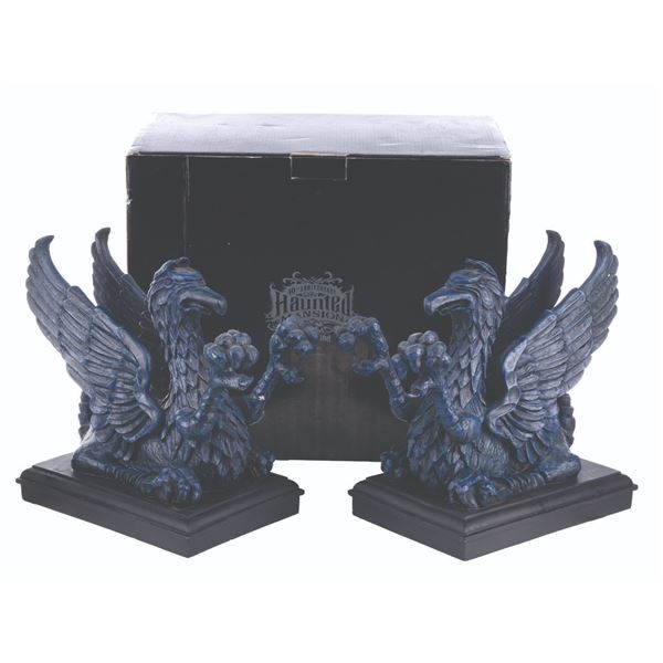 A Set of Haunted Mansion Griffin Bookends.