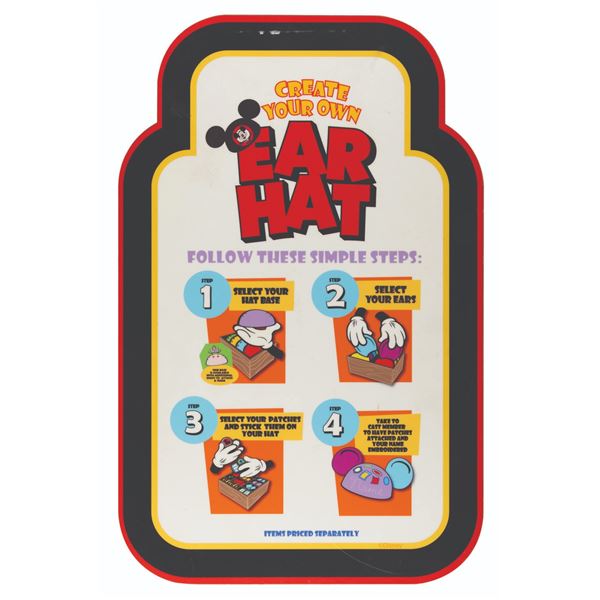 A Create Your Own Ear Hat Sign.