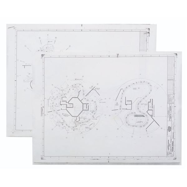 A Pair of Spaceship Earth Blueprints.