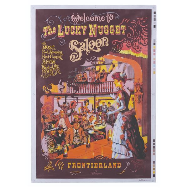 A Euro Disneyland Lucky Nugget Saloon Poster.