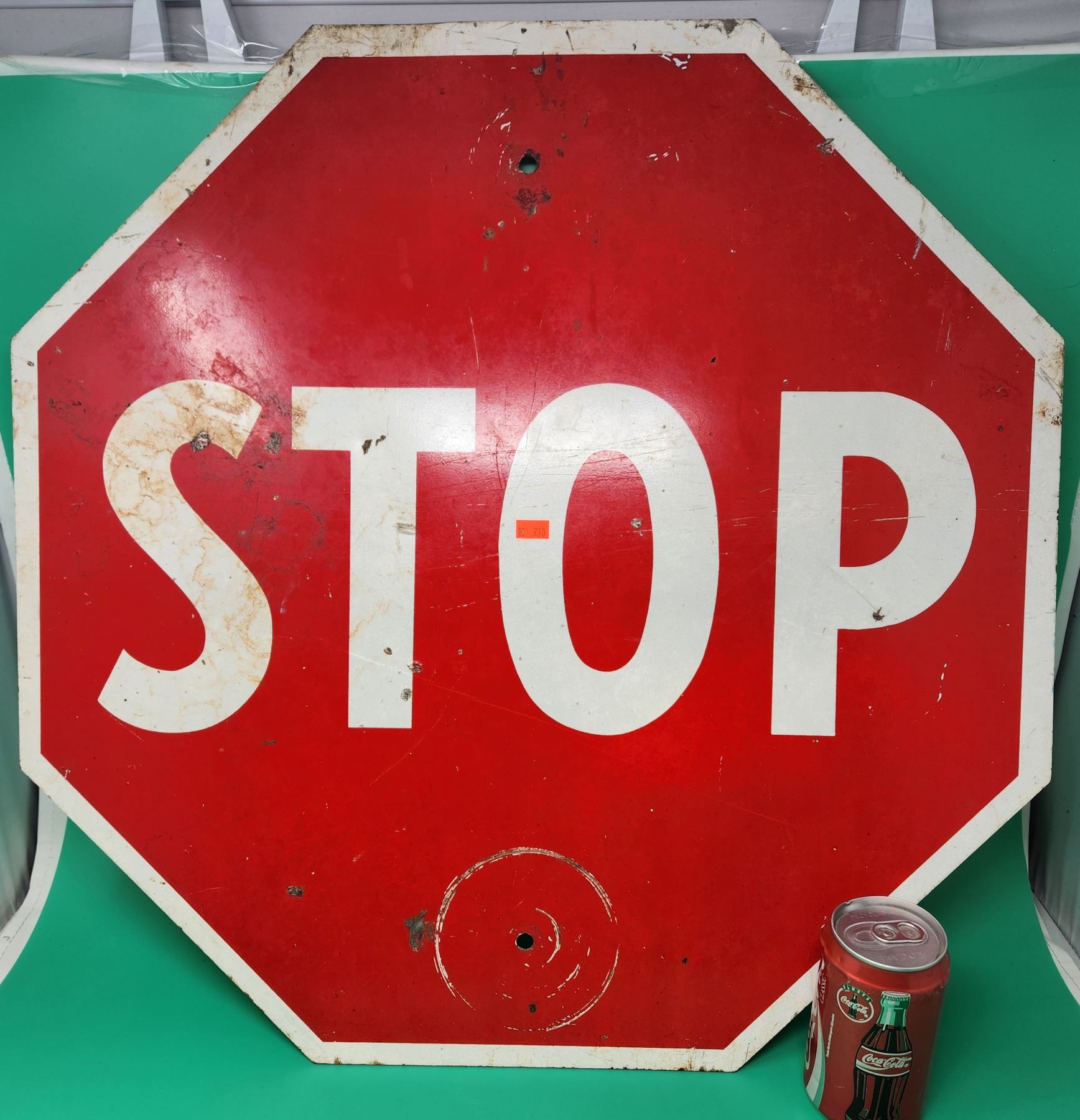 Large Metal Stop Sign