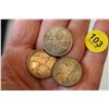 Image 2 : 3x Canada Silver ¼ Dollars