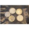 Image 3 : 4 Silver Canda Dimes & 1 Silver 5 Cent Coin
