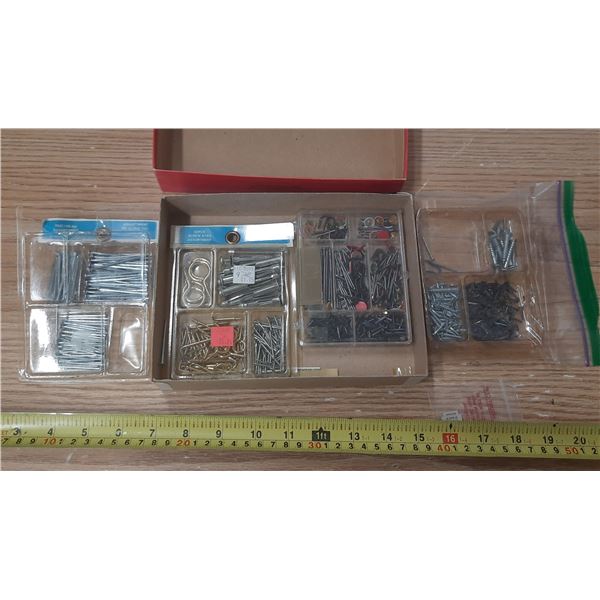 Lot of Nails, Screws, Hooks, etc.