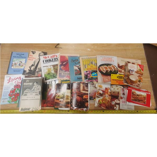 Lot of Cooking Books.