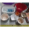 Image 2 : Lot of Plastic Containers, Water Bottles, Glass Bowls, Streel Bowl, Tin, etc.