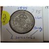 Image 2 : Great 1945 2 Shillings - .500 Ag.