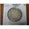 Image 1 : 1910 Canada 50 Cent Coin - G - Edwardian Leaves