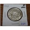 Image 1 : 1943 Canada 50 Cent Coin - EF (SCR)