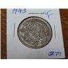 Image 1 : 1943 Canada 50 Cent Coin - VF
