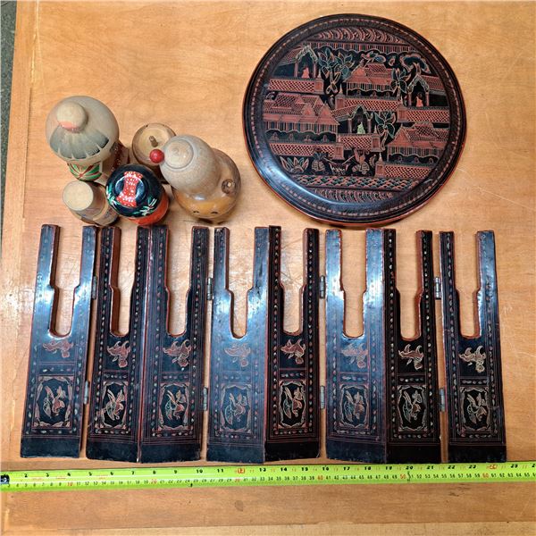 Various wood decore items