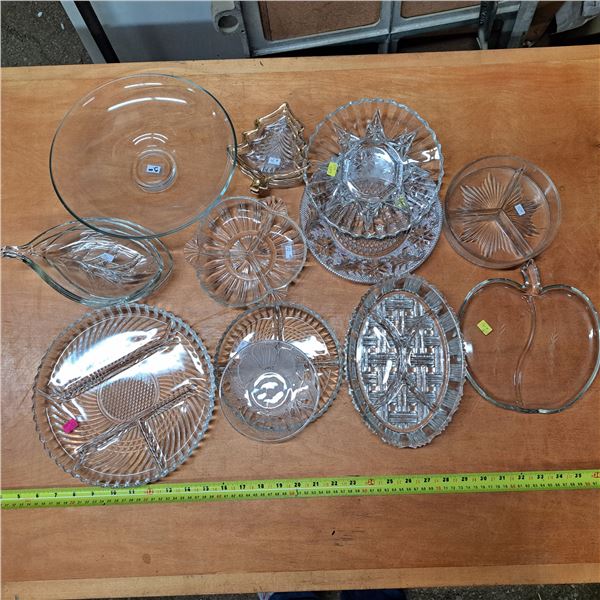 Lot of glass dishes