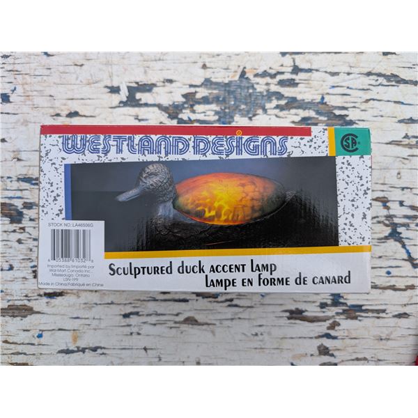 Never used Westland Designs sculptured Duck Accent Lamp 4" High