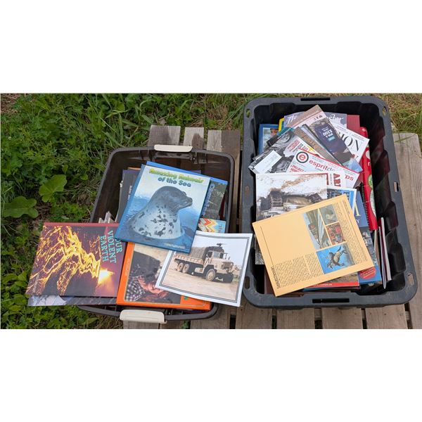 Lot of Misc. Books w/ storage boxes