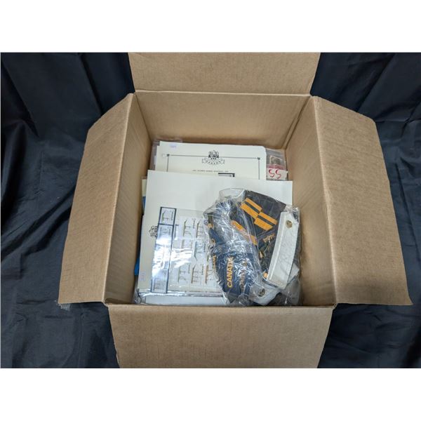 Box full of Vintage/Newer stamp collections (Countrys, events, years, and etc.) and misc. items rela