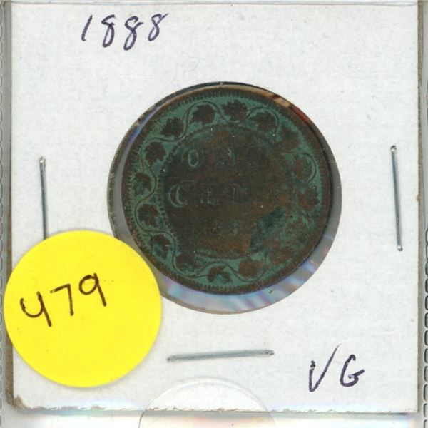 1888 Canadian 1 Cent Coin