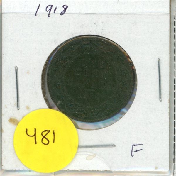 1918 Canadian 1 Cent Coin