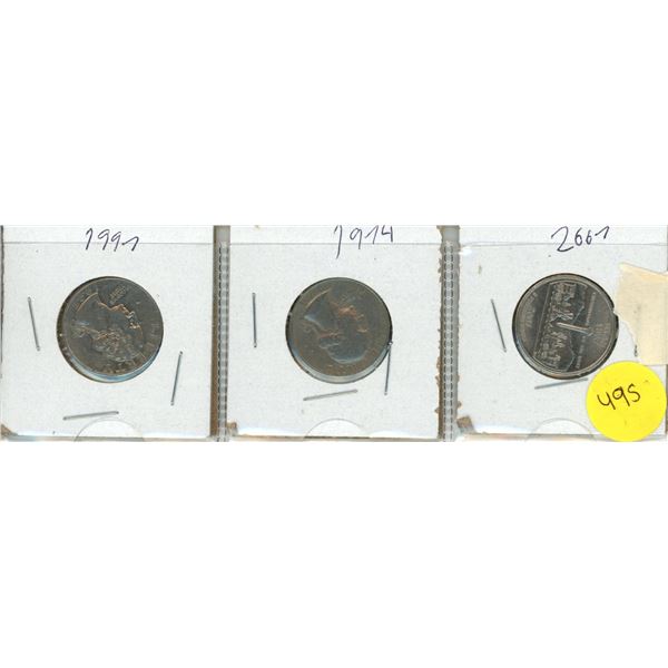 1974/97/2007 American Silver Coins Quarter Dollars