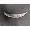 Image 2 : Stainless steel Blade Silver Rubber Handle Colletiable Modern Folding Knife (Excellent Condition)