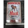 Image 1 : MACK TRUCK Tin Sign Approx. 8"x11 3/4"