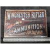 Image 1 : Winchester Tin Sign Approx. 8"x11 3/4"