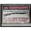 Image 1 : 12 Gauge Tin Sign Approx. 8"x11 3/4"