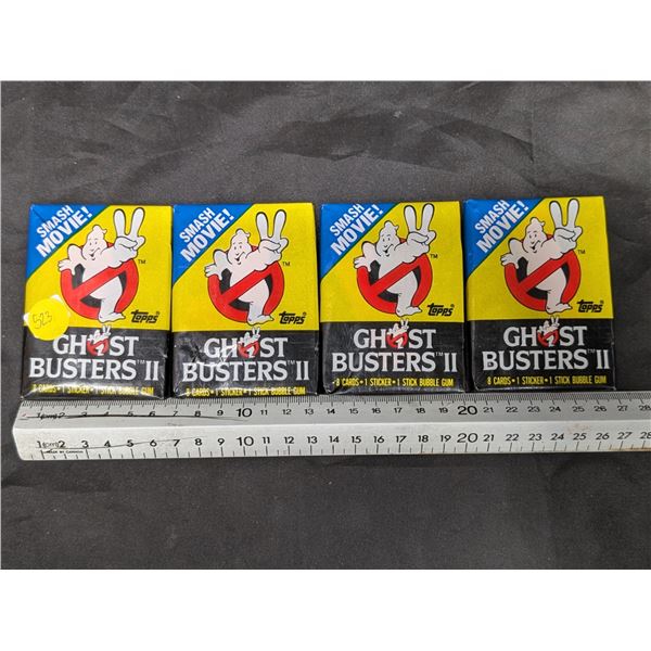 (4) Ghostbusters 2 Unopened Packs 1989