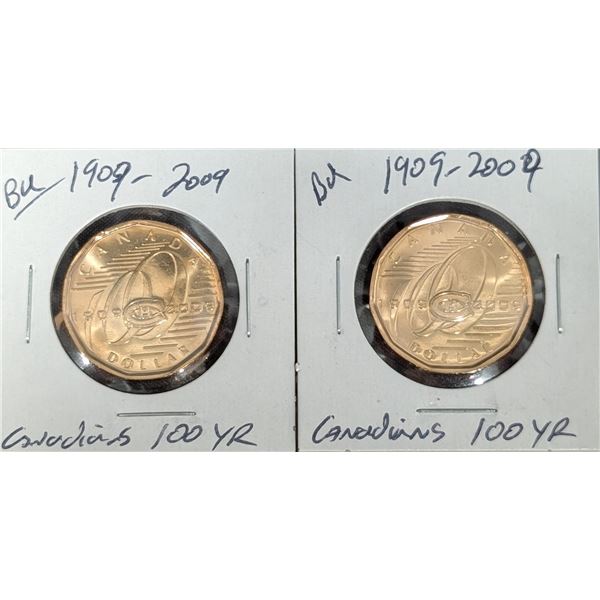 (2) BU Montreal Canadian 100Yr Loonies